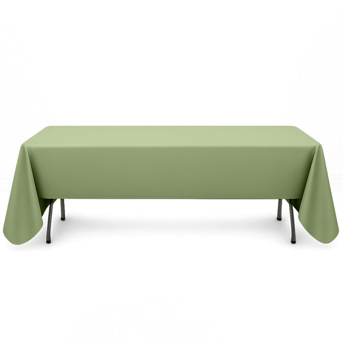 Premium Polyester Rectangle Tablecloth 60"x126" - 220GSM - Sage Green - By TCF Linen