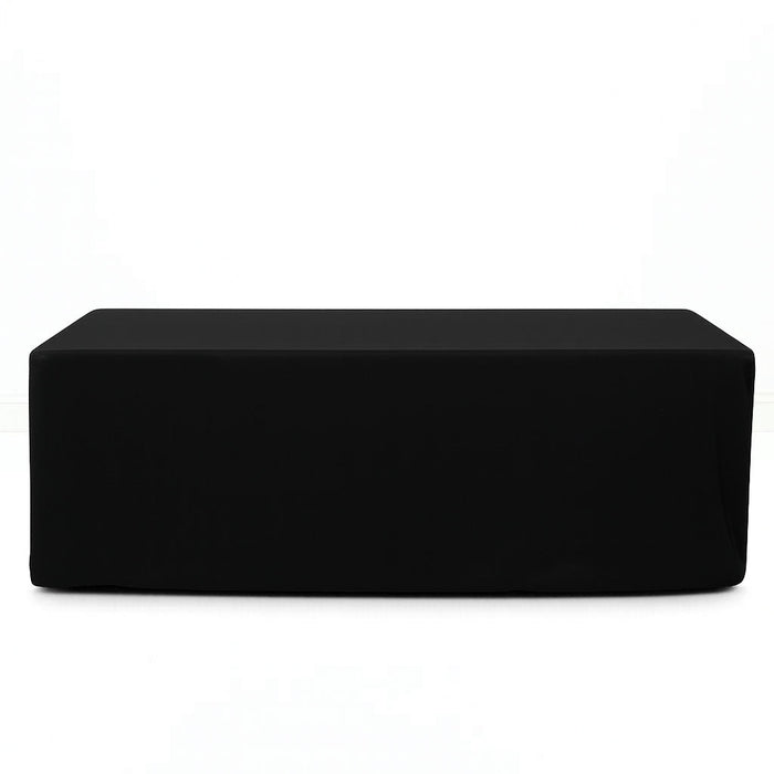 Premium Polyester Rectangle Tablecloth 6ft - 220GSM - Black - By TCF Linen