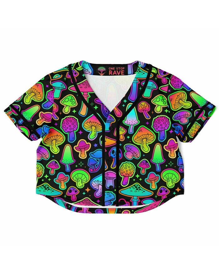 Psilo Cropped Jersey, Cropped Baseball Jersey, - One Stop Rave