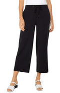 Pull-On Wide Leg Trouser Black