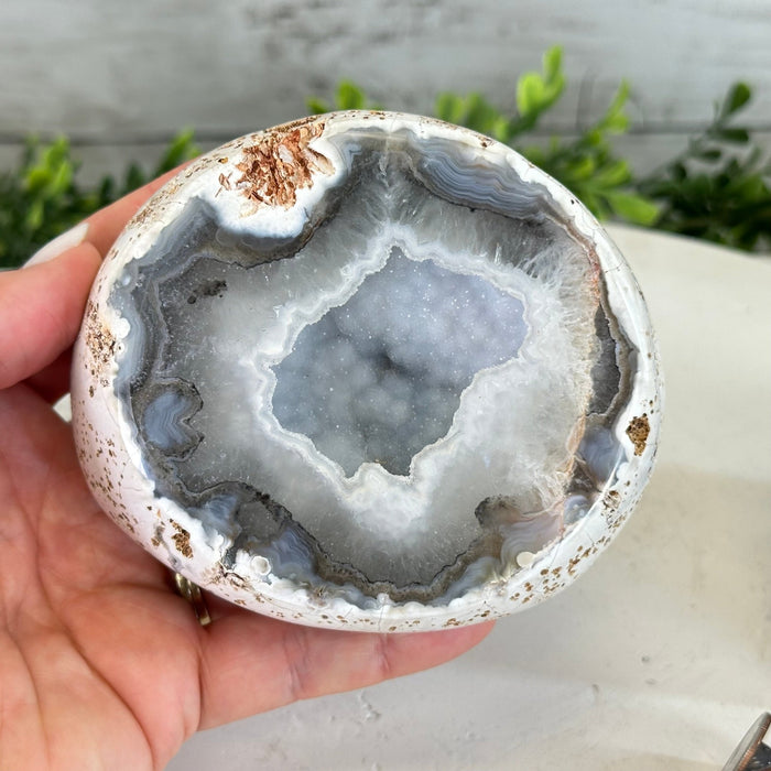 Quality Agate Geode "Jewelry Box", 1.7 lbs & 2.7" Tall #5251-0004 - Brazil GemsBrazil GemsQuality Agate Geode "Jewelry Box", 1.7 lbs & 2.7" Tall #5251-0004Agate Jewelry Boxes5251-0004