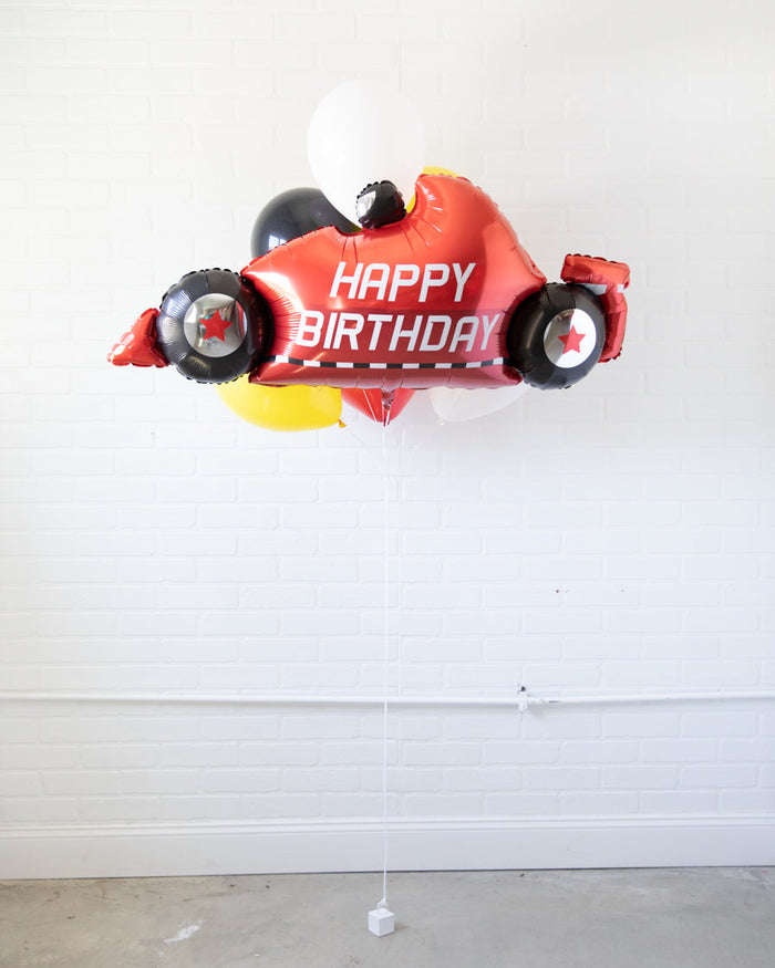 Racecar - Race Car Foil and 11in Balloon Bouquet