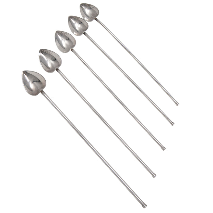 Vintage Raimond Italian Silver Plate Heart Spoon Sipper Straws | The Hour Shop