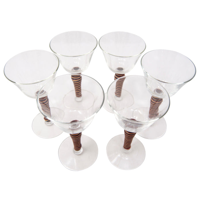 Vintage Rattan Wrap Cocktail Stems Top | The Hour Shop
