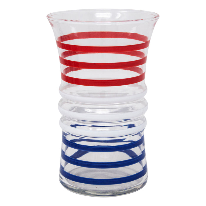 Vintage Red White and Blue Ridged Tumbler | The Hour Shop