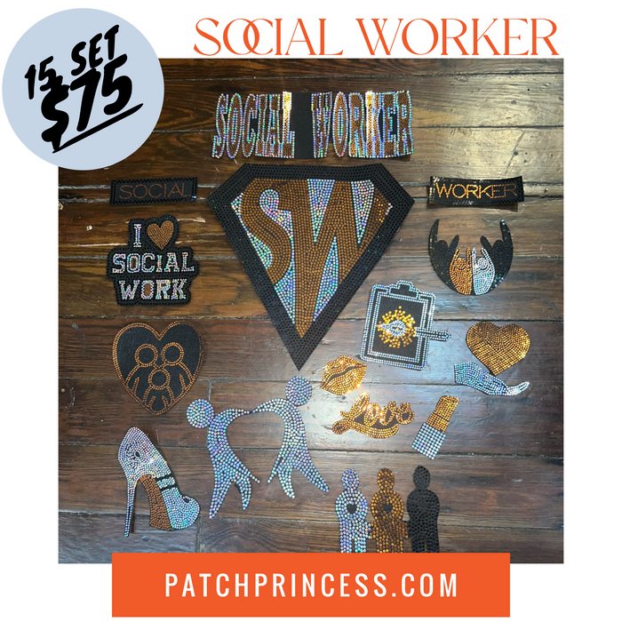 SOCIAL WORKER 15 PATCH SET