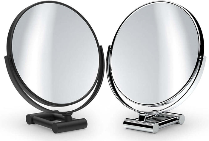 SPT 50 by Decor Walther.  Select 5x, 7x, or 10x - all reverse to 1x.  Matte Black or Polished Chrome