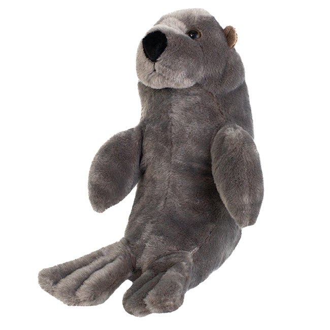 Stuffed Animal - 8" Dark Gray Chubby Sea Lion