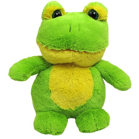 Stuffed Animal - 8" Green & Yellow Chubby Frog (Mix-a-Pet)