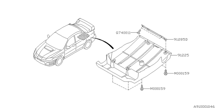 SUBARU Rear Diffuser Fin - Impreza GDB ##456101003 SUBARU