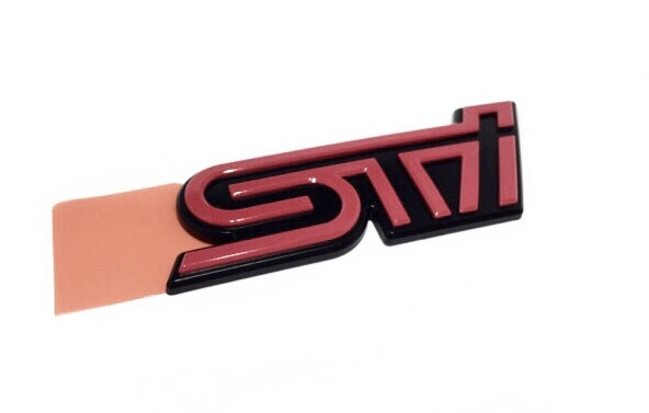 SUBARU WRX STi Rear Trunk Emblem Pink/Black ##456191003 SUBARU