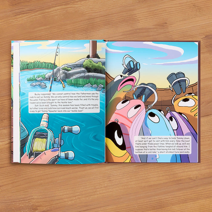 "Tackle Box Troubles Fish Tale #2: Bucky Bucktail & Tommy Topwater" Children's Book by Susan Duke