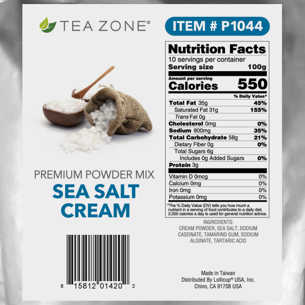 Tea Zone Sea Salt Cream Powder (2.2 lbs) Case Of 10