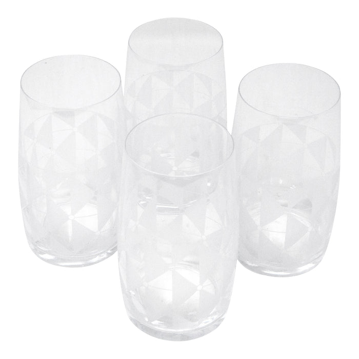 The Modern Home Bar Deco Diamonds Hi Ball Glasses