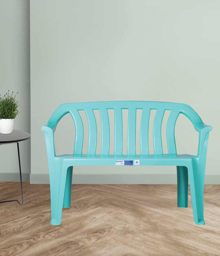 Uratex Monoblock 2001 Casablanca Loveseat in mint and green, front view