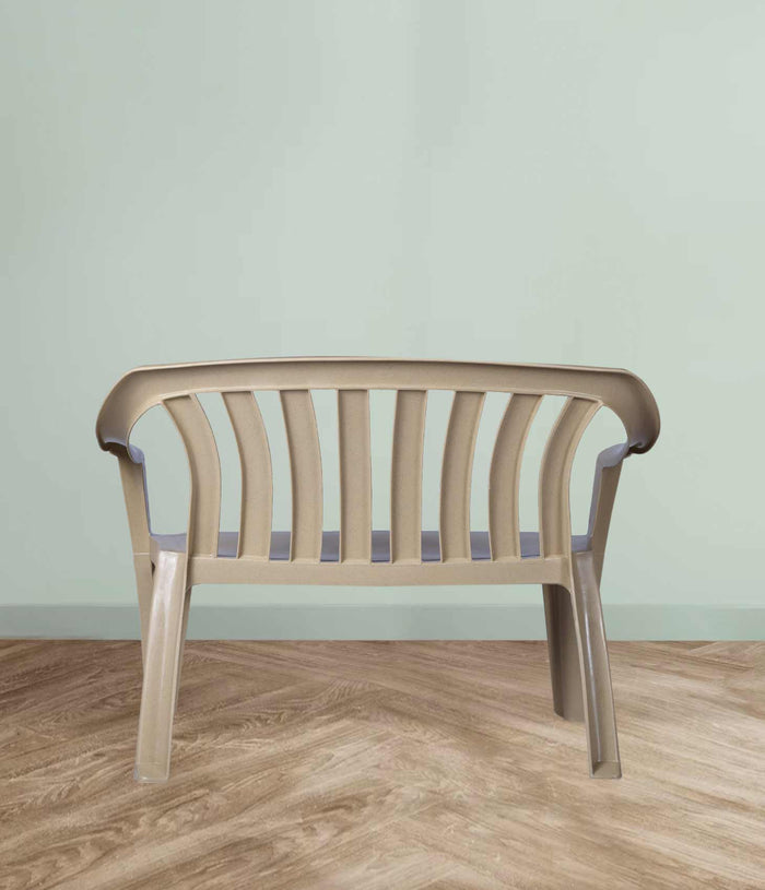 Uratex Monoblock 2001 Casablanca Loveseat in beige, back view