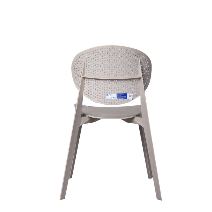Uratex Monoblock Aversa Chair in beige, back view