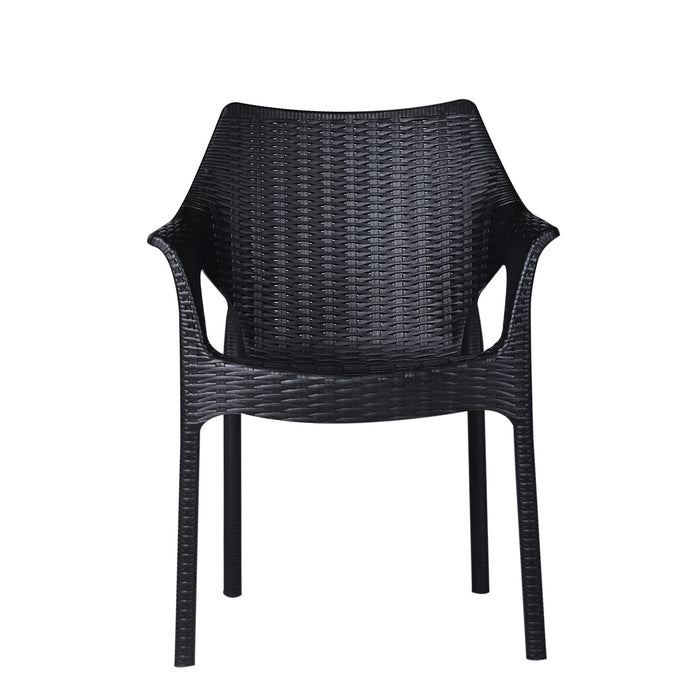 Uratex Monoblock Belleza Armchair in black, front view