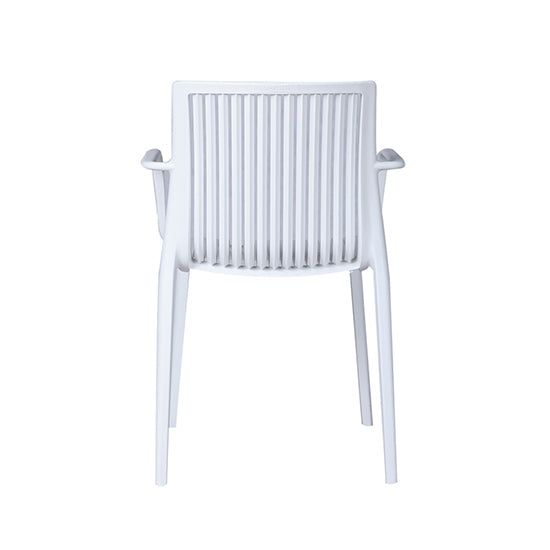 Uratex Monoblock Charlotte Armchair in white, back view