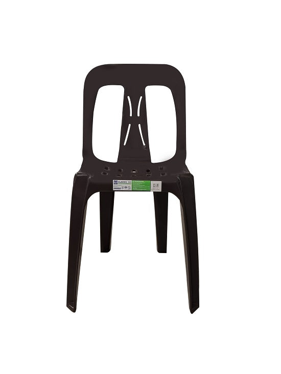 Uratex Monoblock Classic 101 Enviroblock Chair in brown, front view
