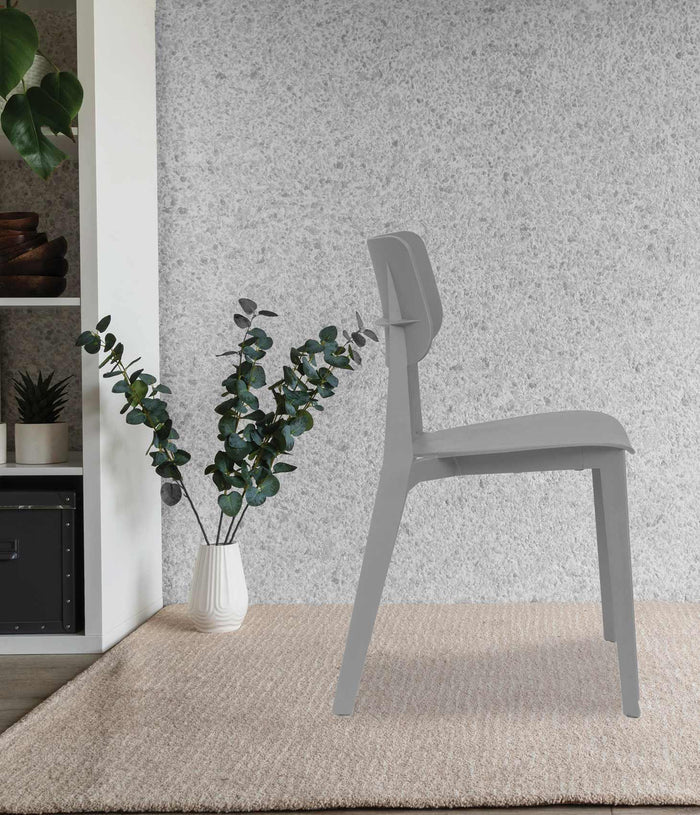 Uratex Monoblock Marciana Chair in gray, right side view