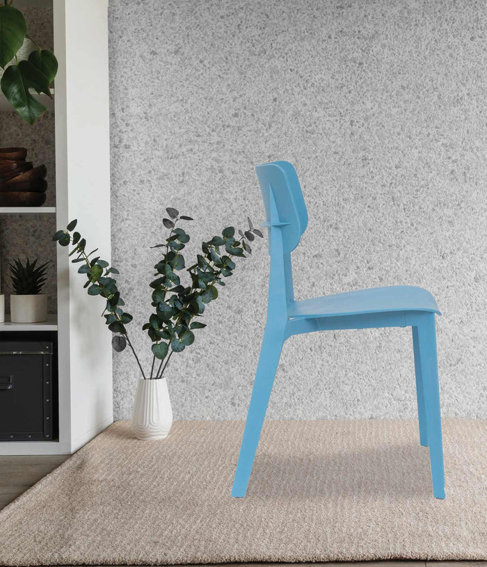 Uratex Monoblock Marciana Chair in blue, right side view