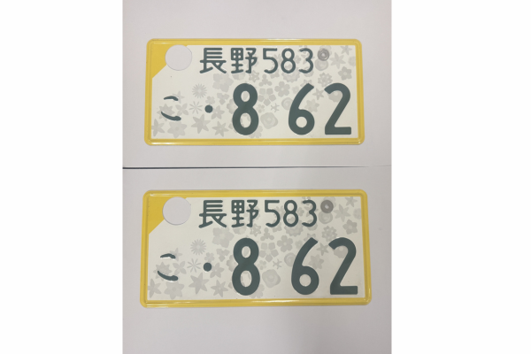 [USED] Japanese License Plate Front & Rear Set - #548