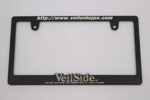 VEILSIDE License Plate Frame Black x Silver #106191042