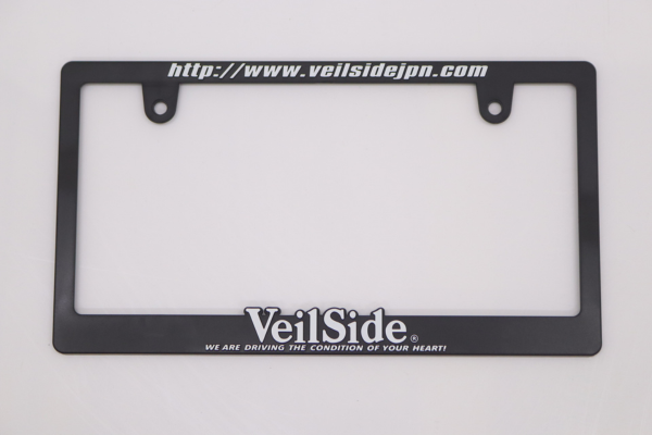 VEILSIDE License Plate Frame Black x White #106191043