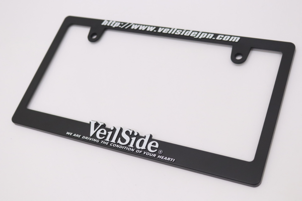 VEILSIDE License Plate Frame Black x White #106191043