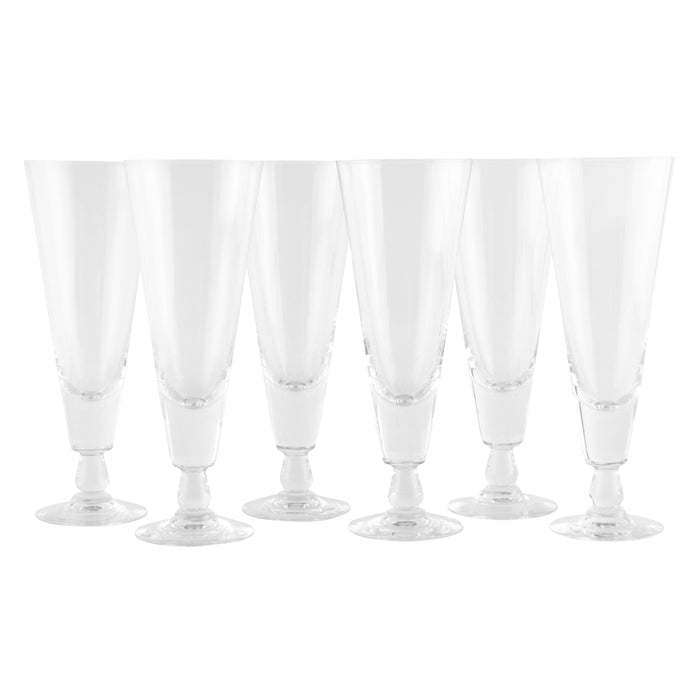 Weighted Base Clear Pilsner Glasses | The Hour Shop Vintage