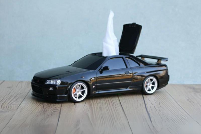 Wet Wipes / Small Tissue Case Skyline BNR34 - Black