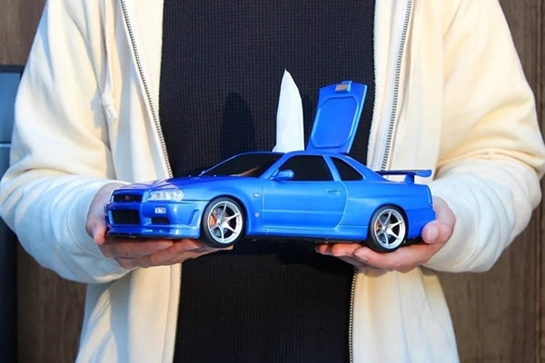 Wet Wipes / Small Tissue Case Skyline BNR34- Blue