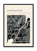 Copenhagen Map, Poster | Oppositewall.com