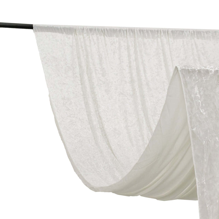White sheer fabric draped elegantly on a rod