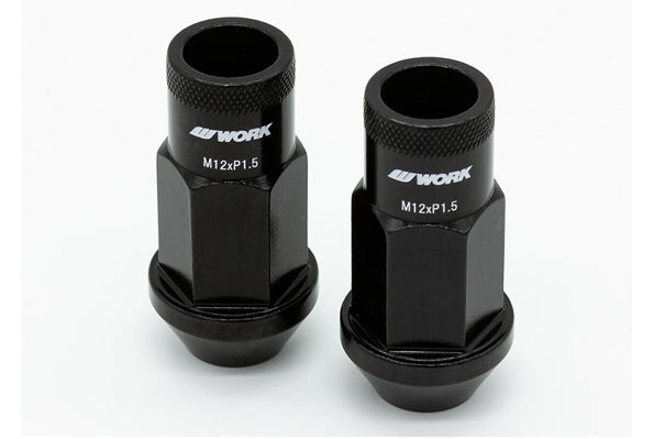 WORK Light Weight Racing Lug Nuts Set M12x1.5 - Black ##979131076