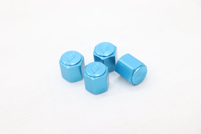 WORK Tire Tyre Wheel Valve Stem Air Cap Cover 4pcs Blue ##979131056 WORK
