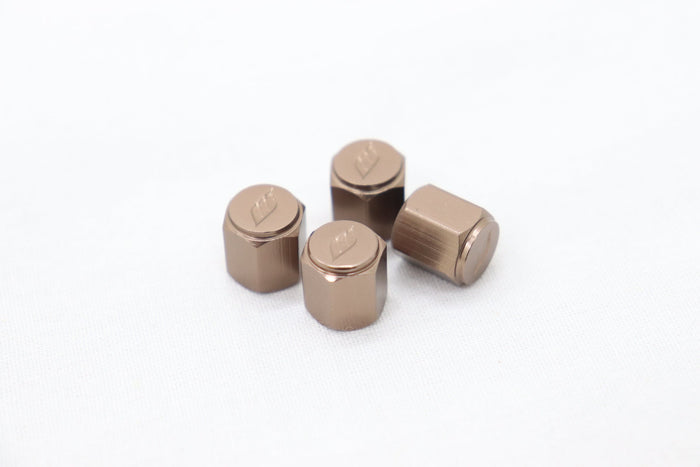 WORK Tire Tyre Wheel Valve Stem Air Cap Cover 4pcs Brown ##979131062 WORK