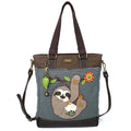 Work Tote Blue Stripe Sloth
