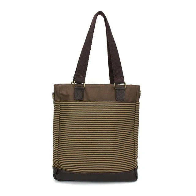 Work Tote Olive Stripe Owl