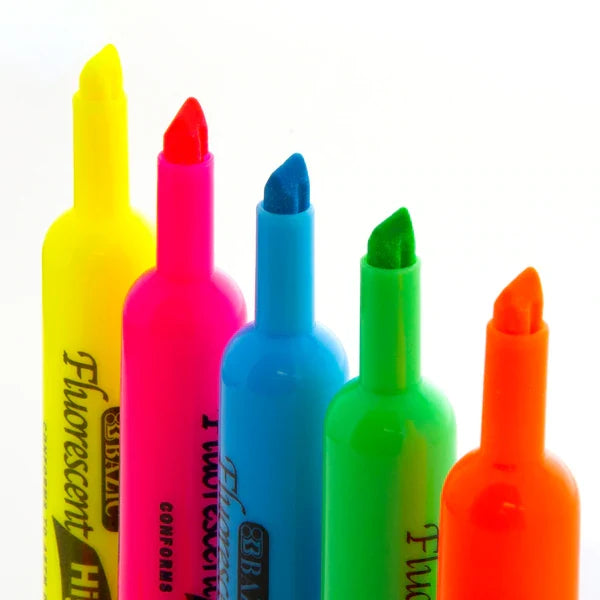 Yellow Desk Style Fluorescent Highlighters (12/Box) Sold in 12 Units