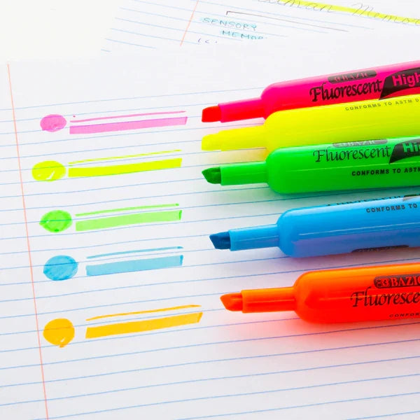 Yellow Desk Style Fluorescent Highlighters (12/Box) Sold in 12 Units